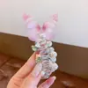Anel de Cabelo Infantil Borboleta Pérola Linha Telefônica Meninas Rabo de Cavalo Trança Bolha Corda de Cabelo Meninas Laço de Cabelo Acessório de Cabelo