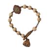 Pulsera de la Marea Nacional Original Estilo Étnico Retro Personalidad Nicho Temperamento Semilla Baixiang Año del Gallo Conejo de Jade Tejida Hebilla Suelta para Mujeres
