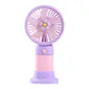 Explosiones transfronterizas ventilador de mano pequeño flor caricatura usb de escritorio mini ventilador con logo regalos para estudiantes