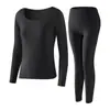 Conjunto de Roupa Térmica Quente 10A para Mulheres com Óleo Essencial de Camélia Veludo Alemão Dupla Face Roupas de Outono Calças de Outono para Mulheres Roupa Íntima Camada Base