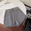 Pantalones cortos deportivos transpirables y frescos de modal serie lu para mujer, de verano, finos, de cintura alta, pierna ancha, adelgazantes, para correr, de tres puntos, hot pants