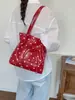 Bolso de mano tipo cubo versátil de lunares estilo coreano, estilo simple para el día a día, para mujer, alto atractivo estético, femenino, moderno, para llevar al hombro y cruzado