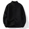Transfronterizo Se Puede Enviar en Nombre de Suéteres de Punto de Cuello Alto Medio para Hombre Invierno Nuevo Suéter Holgado Prendas de Punto Base Color Puro para Hombre Más