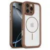 Funda de Teléfono Magnética Transparente de Acrílico Fino Círculo Dos en Uno Ojo de Cielo Adecuada para Apple 1615Pro Cubierta Protectora de Color Puro