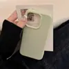 Funda de Color Sólido Adecuada para el Teléfono Apple 17, Silicona de Cobertura Total para iPhone 16, Agujero Grande Anticaídas para iPhone 13, Silicona Líquida para iPhone 15 de Mujer