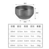 Cuenco de arroz de acero inoxidable 304 de doble capa con tapa, estilo industrial antiguo, estilo retro coreano, cuenco para sopa, cuenco para cocina japonesa