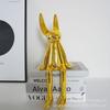 Estatueta de Coelho Sentado de Orelhas Compridas, Armário de TV, Decoração Suave de Luxo Leve, Decoração de Casa de Alto Nível, Sala de Estar, Estante de Livros, Decoração de Adega