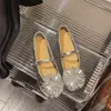 Sapatos Plataforma com Strass em Estilo Francês, Tendência Verão 2026 Novos Sapatos Femininos, Sapatos Baixos Mary Jane Estilo Chanel
