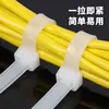 Bridas de Nylon Autocierre, Correas para Gestión de Arnés de Cables, Negro y Blanco