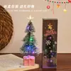 Luz noturna de árvore de Natal colorida para presente, vela eletrônica LED brilhante, luz de ambiente decorativa, presente de Natal para crianças
