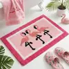 Alfombra de felpa con diseño de dibujos animados transfronteriza, duradera, resistente al desgaste, fácil de limpiar, adecuada para la entrada, antideslizante, absorbente e ideal para uso en el baño
