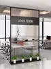 Decoración de Pared de Imagen, Recepción, Fondo Minimalista Moderno Changhong, Mampara de Oficina de Entrada, Pantalla de Vidrio Empresa