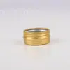 Lata Redonda Pequeña de Aluminio de 10 ml Color Dorado con Rosca 35*18 para Aceite Refrigerante, Empaque de Velas, Lata de Aluminio, Caja Selladora para Muestras