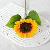 Girasoles Simulados, Girasoles Falsos, Flores de Seda, Girasoles de Cuatro Cabezas, Fotografía de Bodas, Decoración del Hogar, Venta al por Mayor de Ramos
