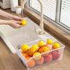 Caixa de Armazenamento para Geladeira Espessada Tipo Gaveta Organizador de Porta Lateral para Frutas e Legumes Armazenamento Transparente para Conservação