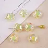 Cuentas de Estrella de Cinco Puntas de Color Interno Transparente de 14 mm, Cuentas Acrílicas, Pulseras Hechas a Mano, Collares, Accesorios para el Cabello, Accesorios de Joyería