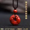 Collar Colgante de Arena Imperial Mineral Crudo Amuleto de Paz Zorro Pixiu Joyería de Cinabrio Suministro en Vivo