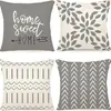 Conjunto Moderno Minimalista de Fronhas Estampadas Personalizadas, Conjunto de Quatro Peças para Decoração de Sofá de Casa, Almofadas para Sala de Estar Atacado