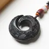 Estilo Étnico Sandalia de Sándalo Morado Retro Colgante de Alta Gama Collar Largo Accesorios Simples Literarios para Pareja