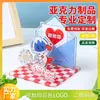 Suporte Multi-Tomada de Acrílico Personalizado Transparente Enfeites de Mesa DIY Desenho Animado Suporte Chaveiro Shaker