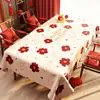 Toalha de Mesa Atmosférica, Impermeável, à Prova de Óleo, Não Lavável, Luxo Leve, Alta Qualidade, Vermelho Festivo, Ano Novo, Casamento, Mesa de Centro, Mesa de Jantar