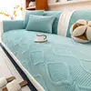 Almofada de Sofá Modelo Novo 2026 com Design Bordado Cristalino Suave de Alta Qualidade, Espessada para Outono e Inverno, Capa de Sofá Anti-Arranhão de Gato e Antiderrapante
