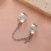 Anillo de cadena larga retro transfronterizo europeo y americano, moda punk, colgante de cruz, anillo para el dedo, pulsera geométrica