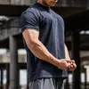 Camiseta Masculina Manga Curta Muscle Faith Fitness Slim Fit Algodão Estilo Americano Simples Casual Esportiva