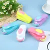 Mini Selladora, Pequeña Selladora Doméstica de Plástico, Herramienta Selladora a Prueba de Humedad para Snacks, Selladora Portátil de Bolsas de Plástico de Presión Manual