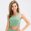Oferta Especial Sujetador Deportivo de Yoga Camuflaje Jacquard para Mujer Reversible Sujetador para Correr Ropa Top sin Mangas de Fitness 12724