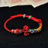 Cuerda de Mano para Thangka Tejida a Mano, Pulsera de Cuerda Colorida, Se Puede Colgar en Thangka Cuerda de Mano de Hilo de Algodón Enrollado a Mano, Cuerda de Mano de Reencarnación de Xizang
