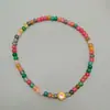 Pulsera Popular de Turmalina Hielo Triturado, Estilo Doble Círculo, Mini Perlas, Pulsera de Cristal Colorida para Mujer, Pulsera de Juego Cultural