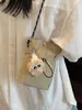 Bolsa Cruzada de Hombro de Celebridad de Internet Bolsa Pequeña con Cordón 2025 Moda de Nicho Ligera Mini Bolsa para Teléfono Móvil de Nylon para Mujer