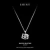 Collar de plata de ley S925 de gato y pez, colgante mozan inteligente, cadena dulce para clavícula pequeña y fresca para mujer, collar de alta calidad