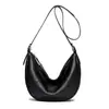 Bolsa Transversal Feminina de Couro Novo Transfronteiriça, Luxo Leve, Textura de Alta Qualidade, Bolsa de Ombro para Axila, Bolsa de Bolinho Retro e Versátil