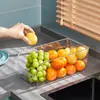 Caixa de Armazenamento para Geladeira Gaveta de Cozinha Tipo Plástico Retangular Ovo Alimentos Congelados Armazenamento Caixa de Conservação de Alimentos