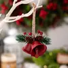 Nuevas Decoraciones Navideñas de Haobei, Colgantes Creativos de Cascabeles Rojos Pequeños, Decoración del Hogar, Colgantes de Árbol de Cascabeles Dorados