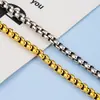 Corrente de Pérola Quadrada de Aço Inoxidável Hip-Hop Europeu e Americano Corrente de Joia de Aço Titânio Corrente Solta para Acessórios de Roupa Pulseira Colar DIY Feito à Mão