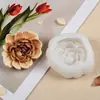 Molde de Silicona de Dahlia 3D Doble Pétalo Flor Realista Velas de Aromaterapia DIY Yeso Adorno de Escritorio Molde