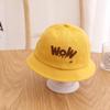 Gorro de lavabo con letras para niños, gorro de pescador a prueba de viento con diseño de dibujos animados para bebés de 1 a 12 meses