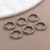 Cor de Aço Inoxidável que Preserva a Cor Camada Dupla Abertura Redonda Círculo Duplo Anel Aberto DIY Pulseira Colar Anel de Conexão Joias Pequenos Acessórios