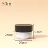 En stock frasco de crema esmerilada de 100/200/500 g, frasco dispensador de crema facial de fondo redondo, frasco de mascarilla de barro limpiador de PP, frasco para crema de ojos