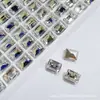 K9 Mercadorias de alta qualidade 6x8mm Diamante de Açúcar Cristalizado diamante retangular ângulo reto diamante fundo pontiagudo cor transparente diamante Broca de unha galvanizada para rede social acessórios para broca de unha