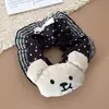 Novo Scrunchie Fofo de Algodão Preenchido Ursinho Meninas Estilo Coreano Desenho Animado Elástico de Cabelo Corda de Cabelo Acessórios de Cabelo Acessórios de Cabeça