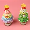 Adornos Navideños de Árbol de Navidad de Lana Terminados Decoraciones Navideñas Tejidas con Ganchillo Adornos para Diseño de Escenas Adornos Pequeños de Escritorio