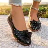 Zapatos de comercio exterior para mujer 2026 Nuevo estilo europeo y americano punta redonda lazo plano suela blanda mocasines zapatos casuales para meter el pie