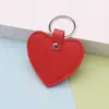 Llavero de Cuero con Forma de Corazón Creativo Anillo para Llaves de Coche de Metal Colgante Llavero Accesorios Decorativos Pequeño Regalo