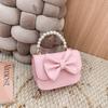 Bolso Pequeño Popular para Niños 2025 Nuevo Estilo Coreano Moderno Bolso de Mano con Cadena de Perlas Moda Bolso Bandolera Cruzado Romboidal