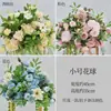 Entrega de carro cerimônia janela arranjo de casamento coluna de flores enfeites de flores flores falsas 4s loja bem-vindo cartão de PVC papel coluna decoração
