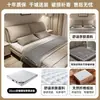 Nova cama de casal estofada com encosto duplo independente em estilo italiano, cama de casal moderna minimalista para quarto principal, estofamento macio separado, cama de casal não interferente